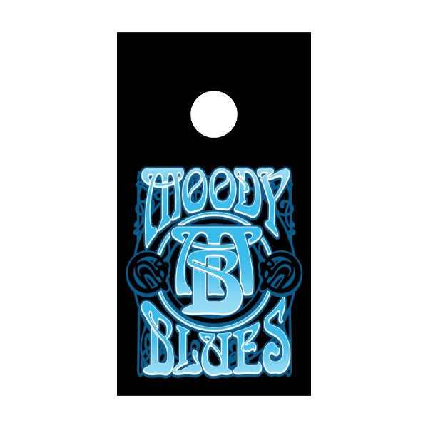Moody Blues Ornate Logo Cornhole Board